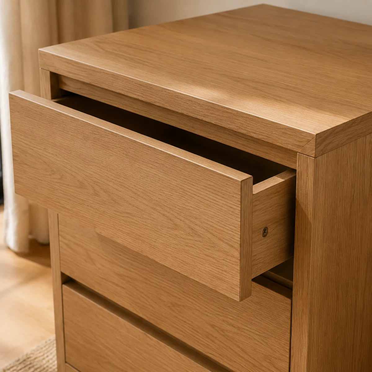 Three-Drawer Bedside Nightstand