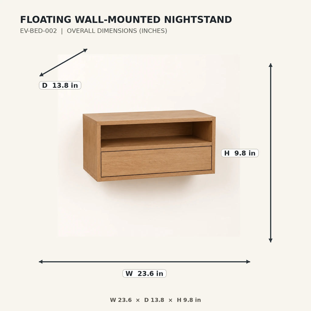 Floating Wall-Mounted Nightstand