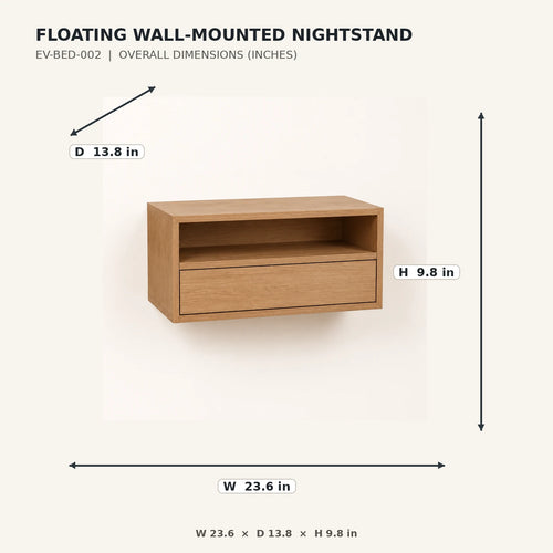 Floating Wall-Mounted Nightstand