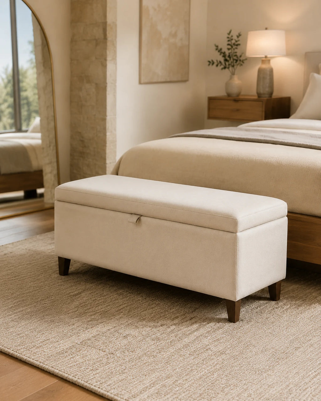 Upholstered Storage Bed Bench