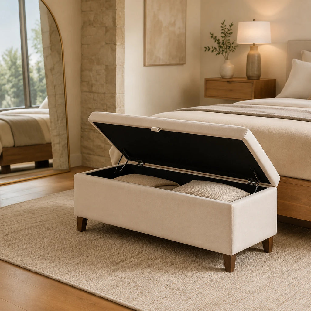 Upholstered Storage Bed Bench