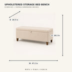 Upholstered Storage Bed Bench