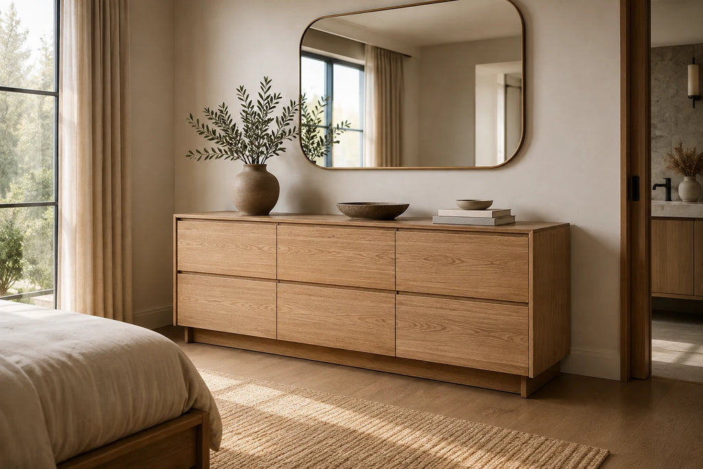 Six-Drawer Wide Dresser