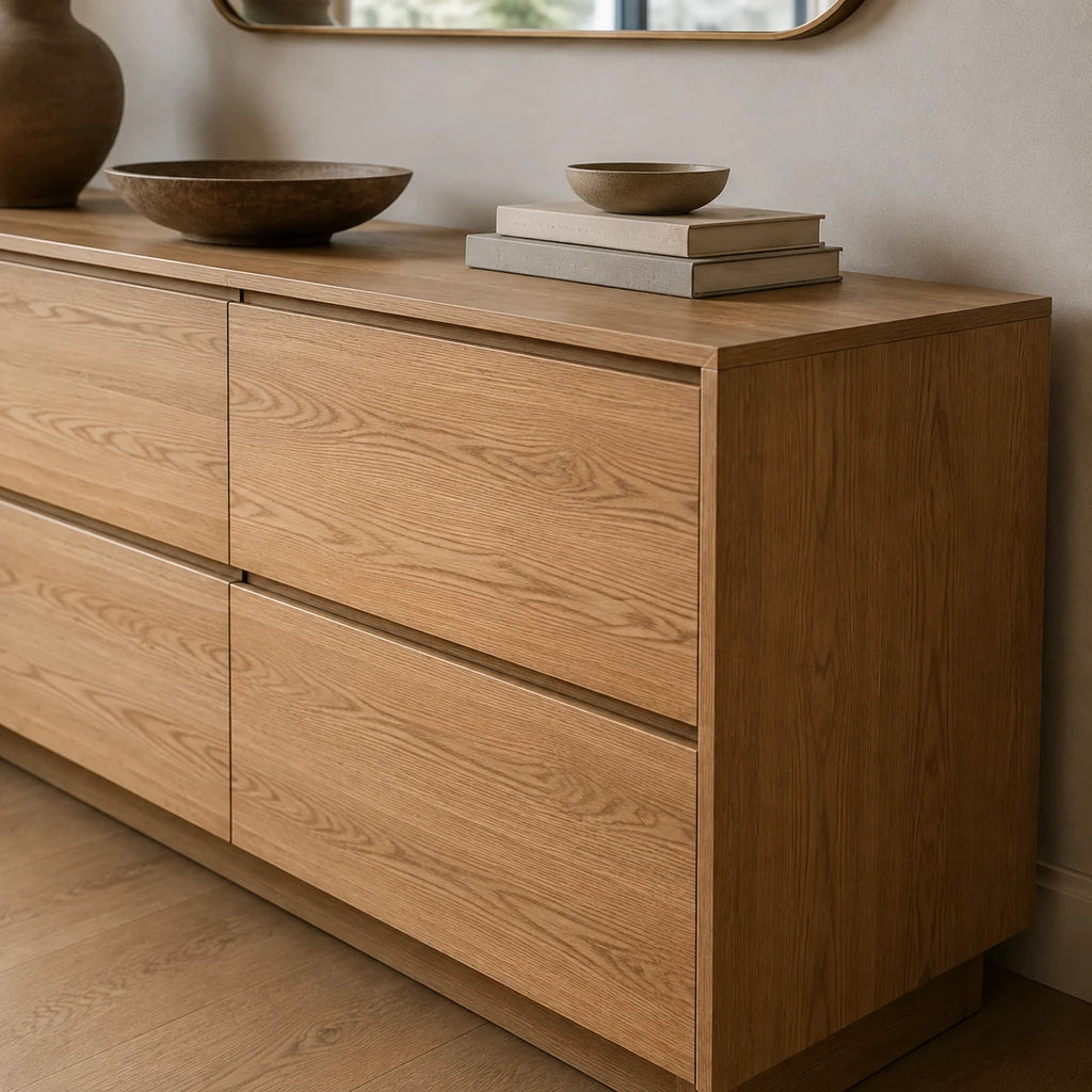 Six-Drawer Wide Dresser