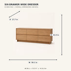 Six-Drawer Wide Dresser