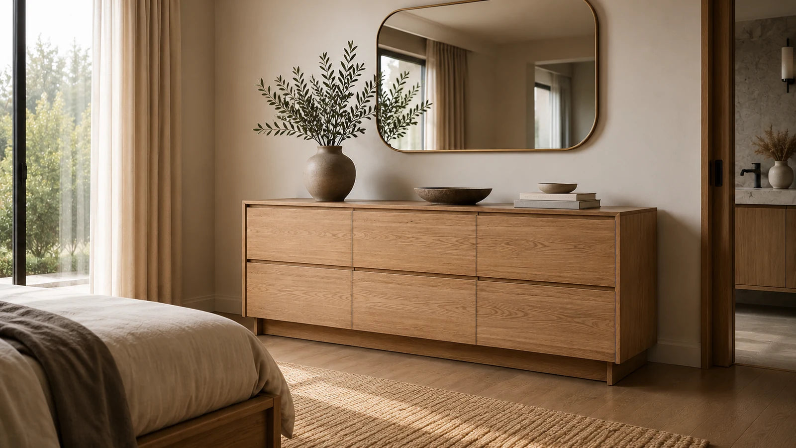 Six-Drawer Wide Dresser
