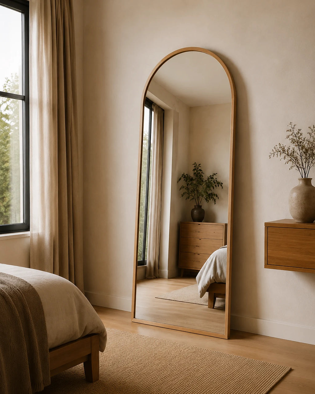 Arched Full-Length Floor Mirror