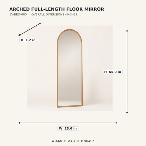 Arched Full-Length Floor Mirror