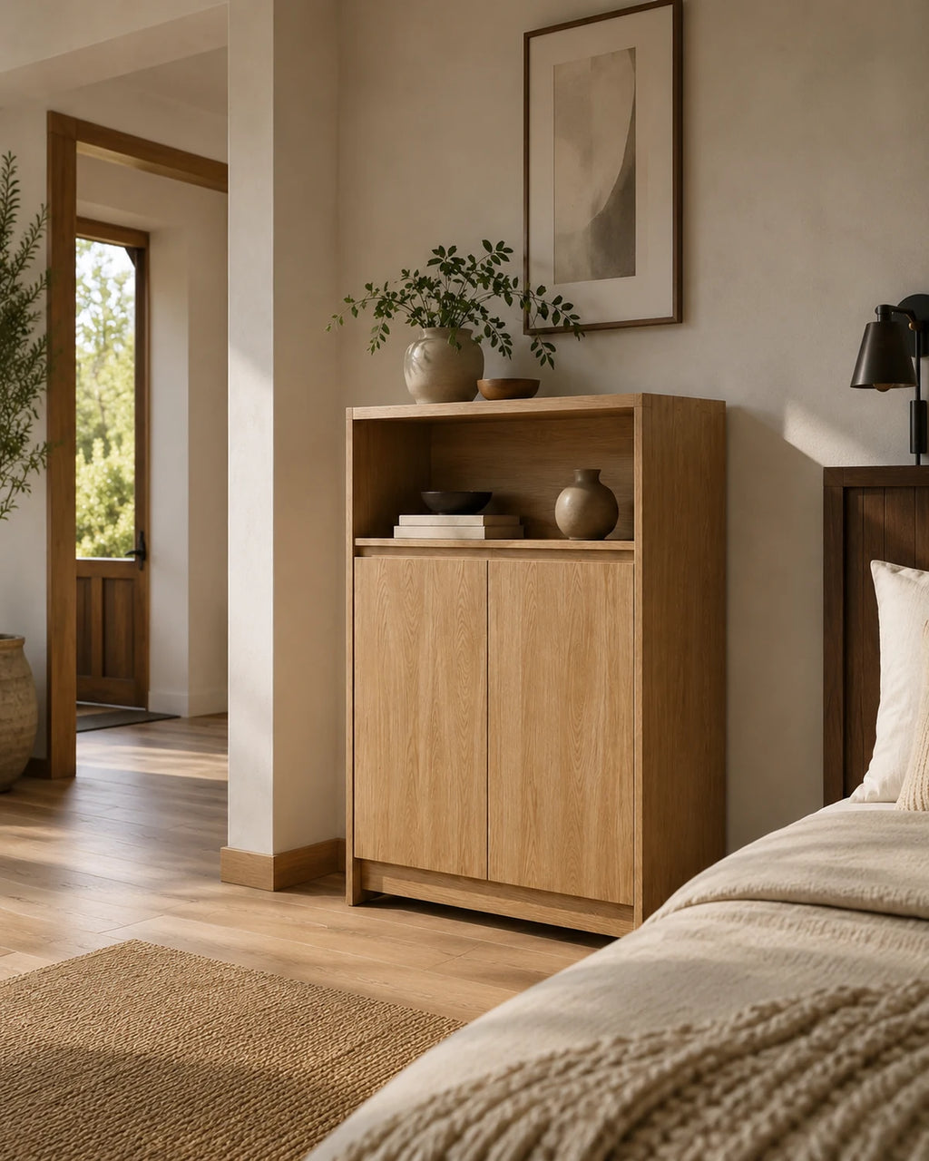 Two-Tier Bedroom Storage Cabinet