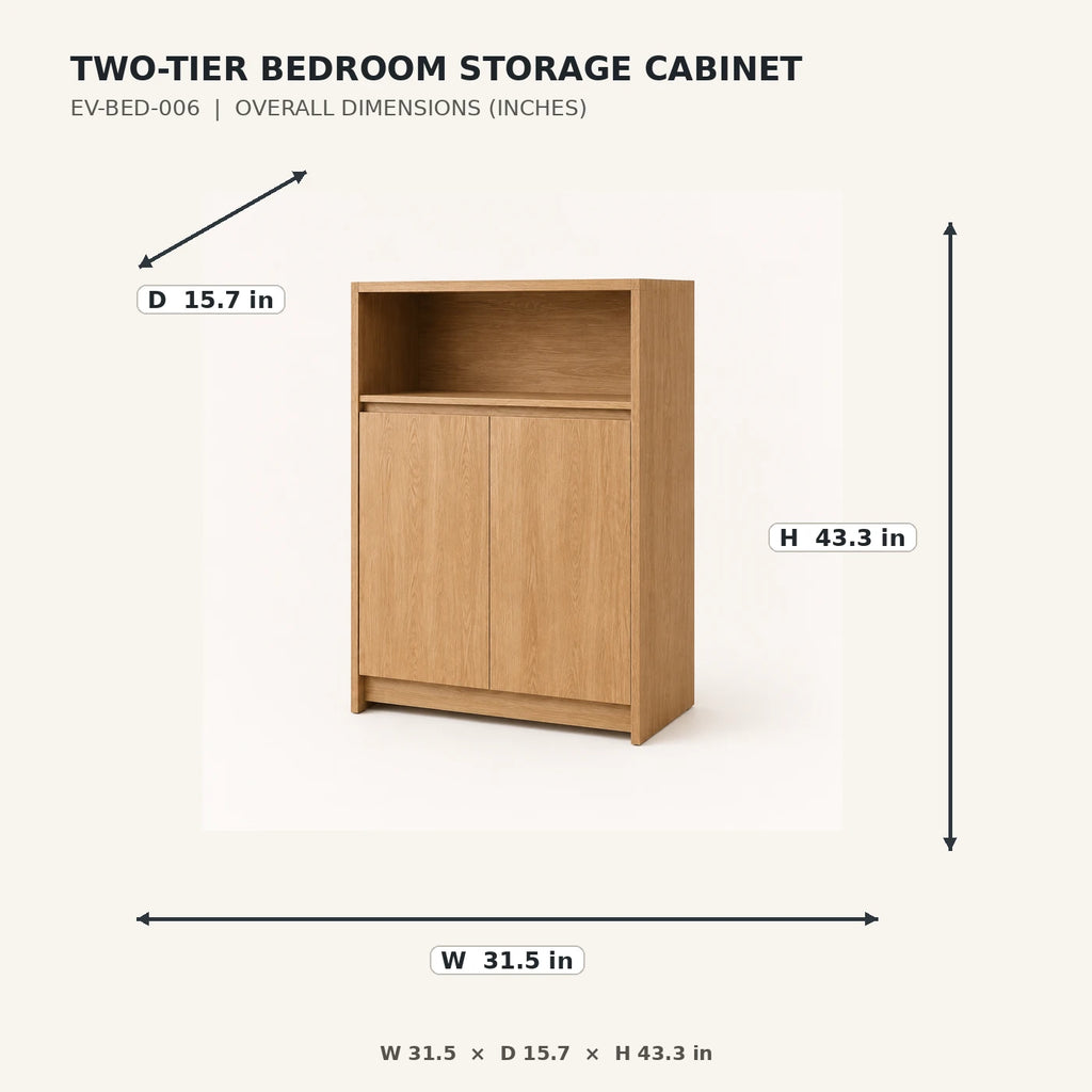 Two-Tier Bedroom Storage Cabinet