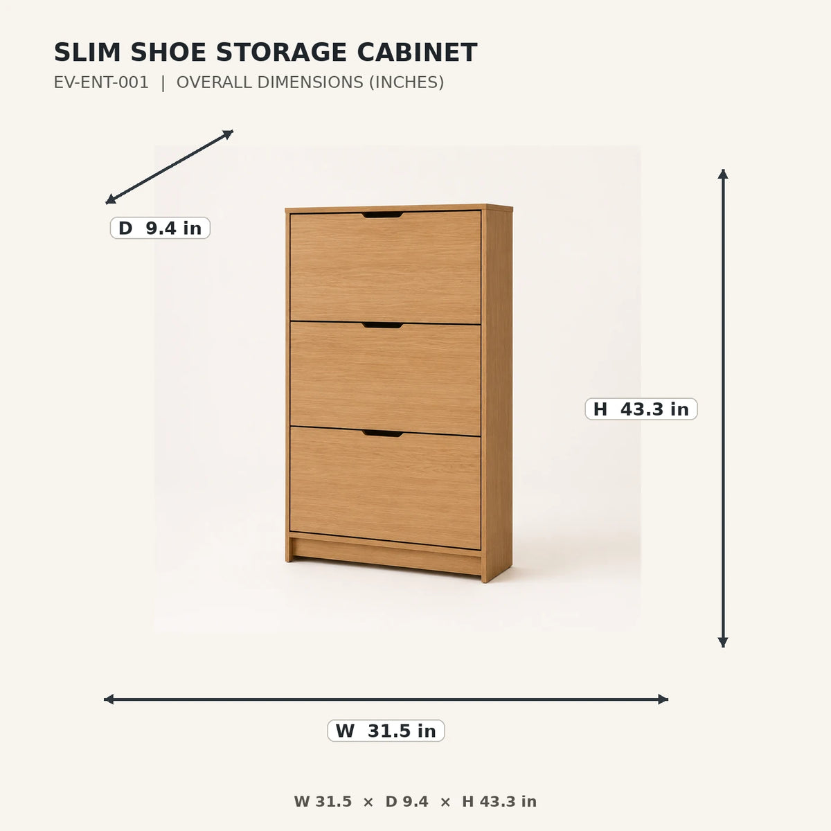 Slim Shoe Storage Cabinet