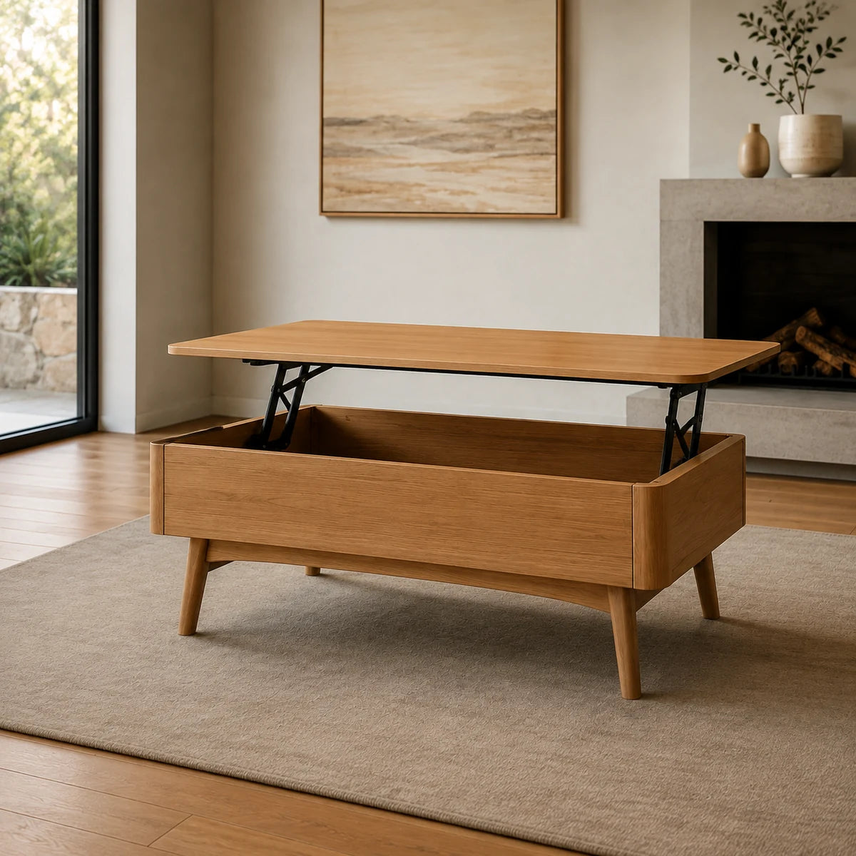 Lift-Top Storage Coffee Table