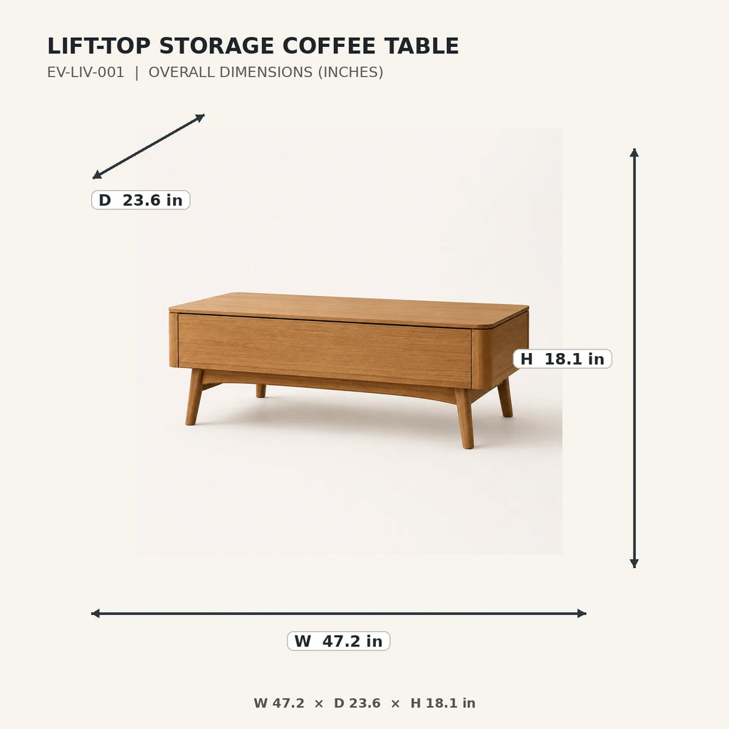 Lift-Top Storage Coffee Table