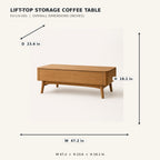 Lift-Top Storage Coffee Table