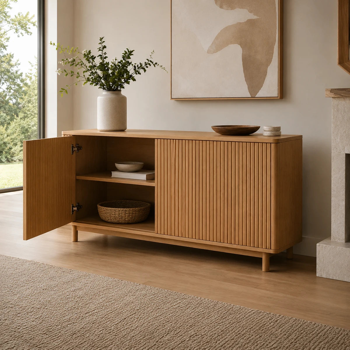 Fluted Storage Sideboard
