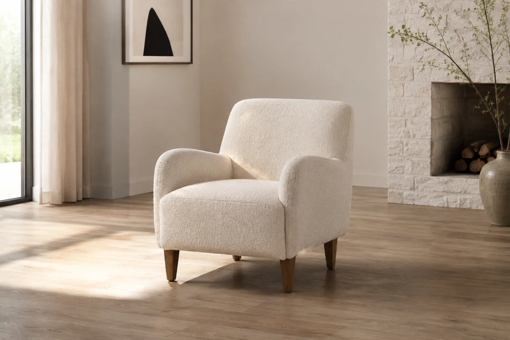Boucle Accent Lounge Chair