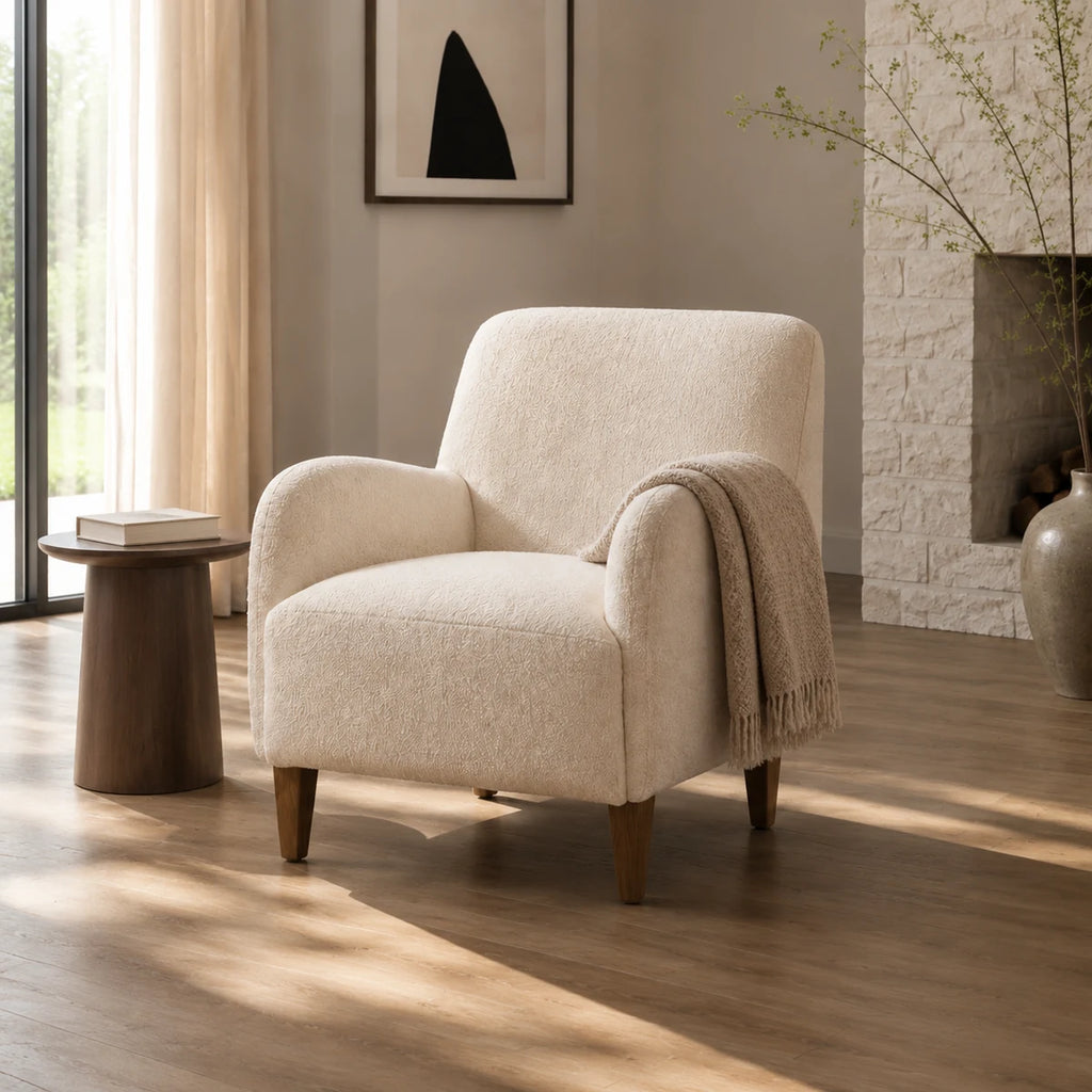 Boucle Accent Lounge Chair