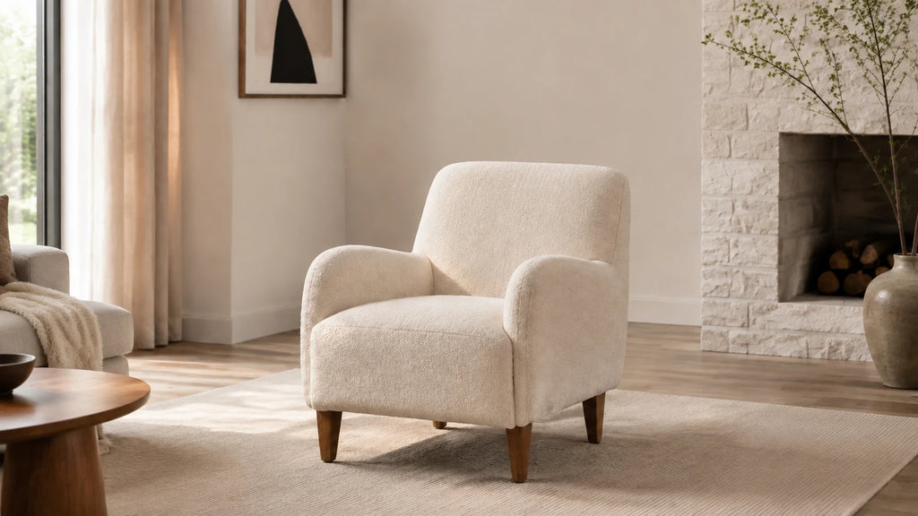 Boucle Accent Lounge Chair