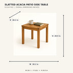 Slatted Acacia Patio Side Table