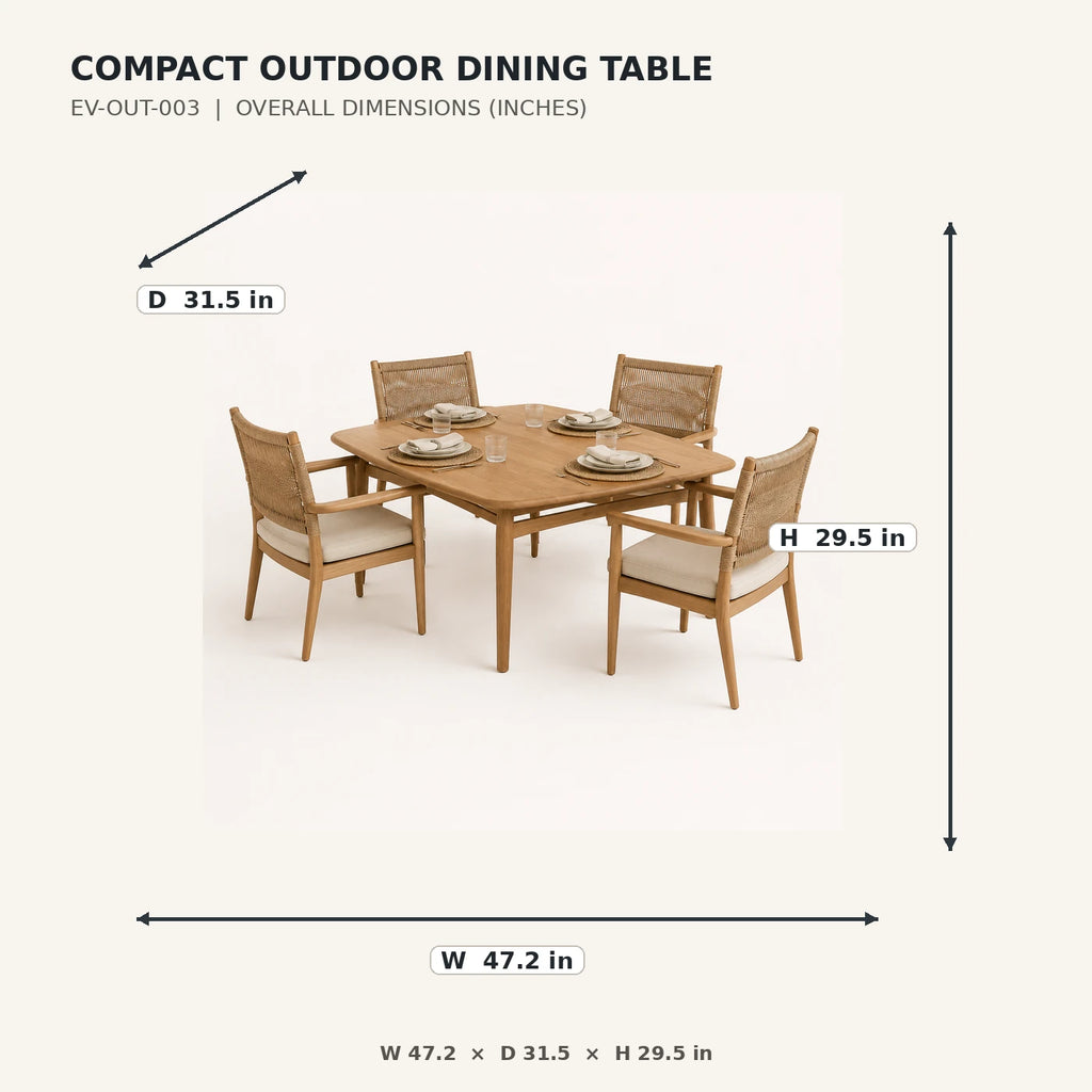 Compact Outdoor Dining Table