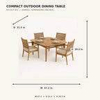 Compact Outdoor Dining Table