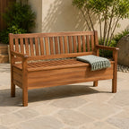 Outdoor Bench with Backrest