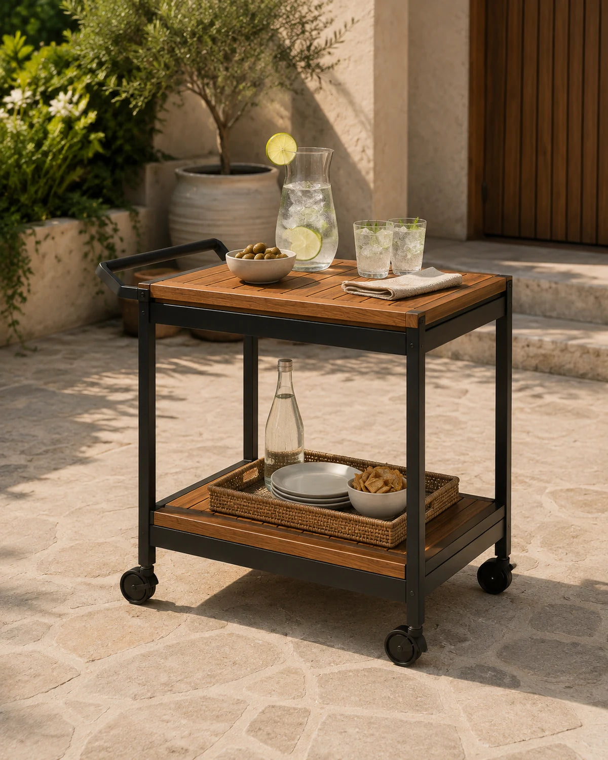 Portable Outdoor Serving Cart