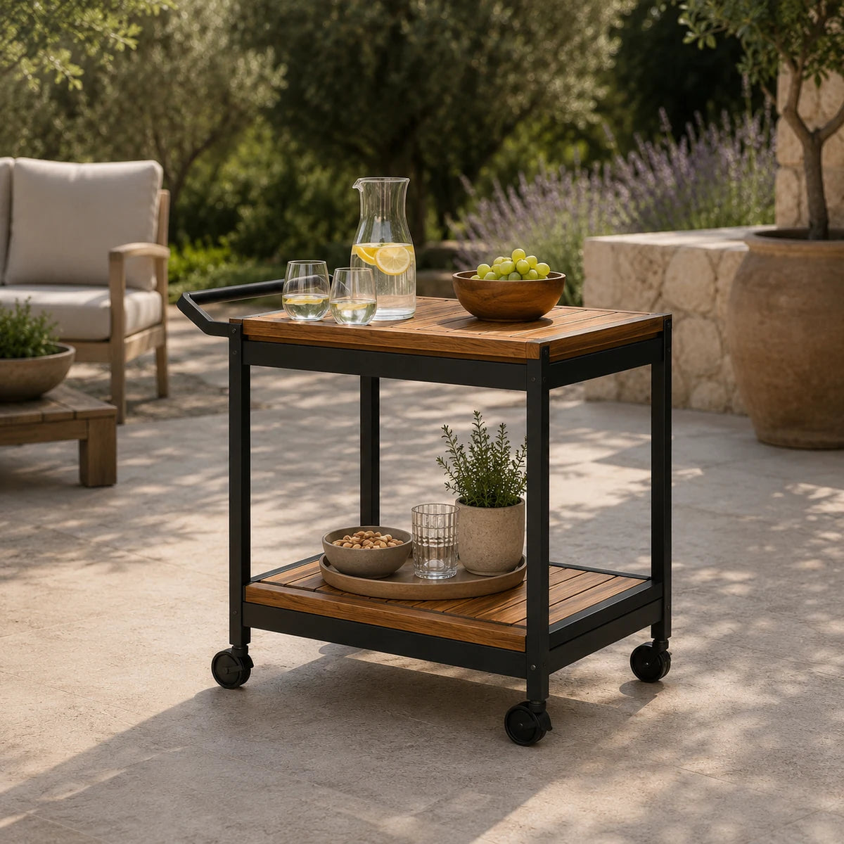 Portable Outdoor Serving Cart